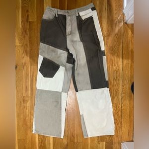 Shein patch work jeans